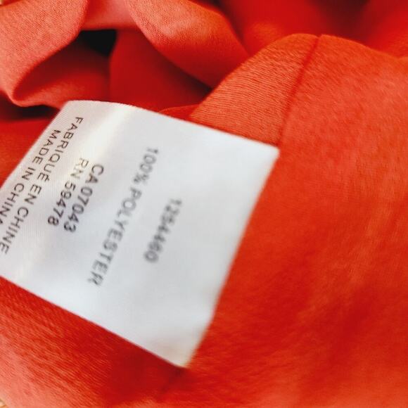 JOIE BOHO RUFFLE FORAL ORANGE RUST AND CREAM BLOUSE SIZE MED - Picture 6 of 6